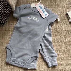 Carter's Gray 'Little Brother' Bodysuit